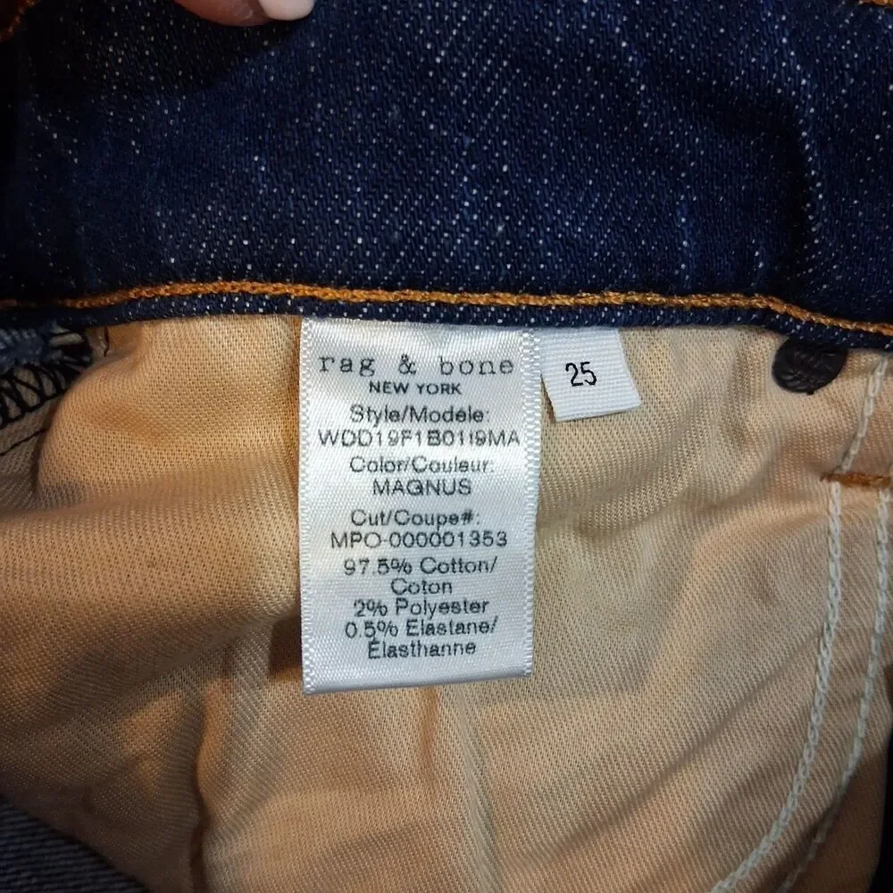 NWT Rag & Bone Hayden Denim Mini Skirt Magnus Indigo Raw Hem Blue Jean Size 26